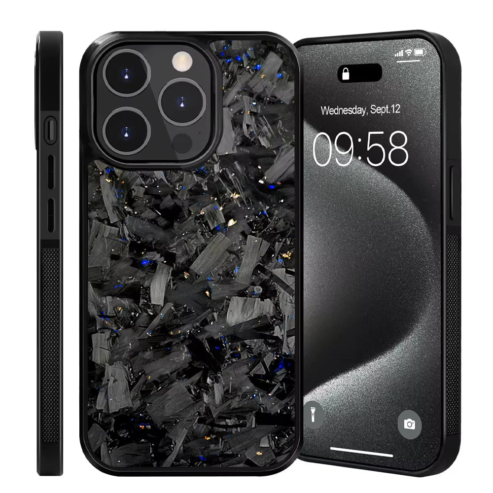 New Cases for Iphone 15 Pro Max Real Forged Carbon Fiber for Iphone 16 13 14 12 11 14Plus 13Pro 11Promax Case Anti-Fall Shell