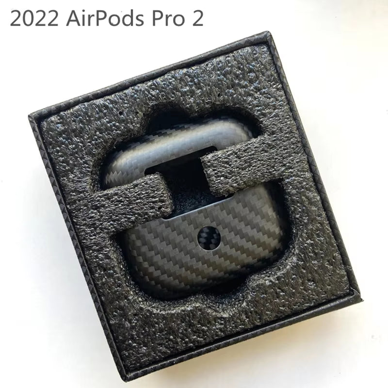 Real Carbon Fiber Earphone Case for Apple Airpods Pro 2(2022)Carbon Fiber Earphone Wireless Bluetooth for Airpods Pro(2021) Case