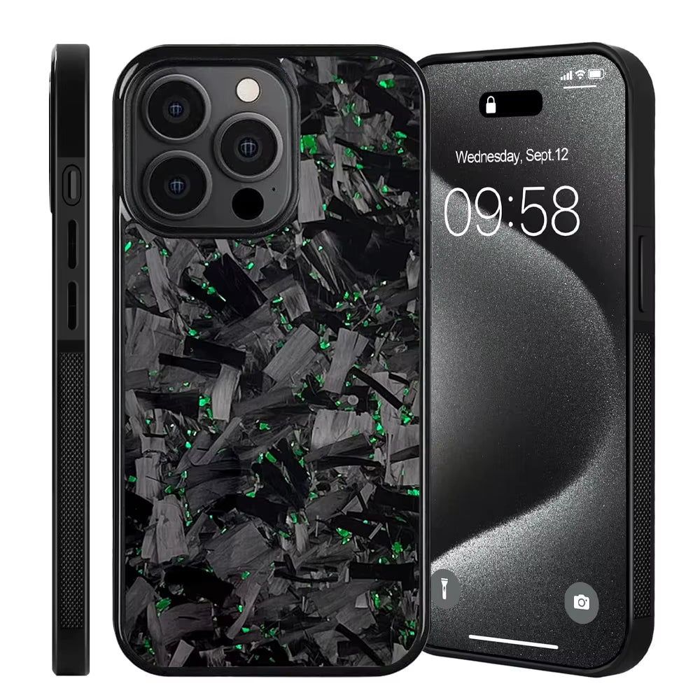 New Cases for Iphone 15 Pro Max Real Forged Carbon Fiber for Iphone 16 13 14 12 11 14Plus 13Pro 11Promax Case Anti-Fall Shell