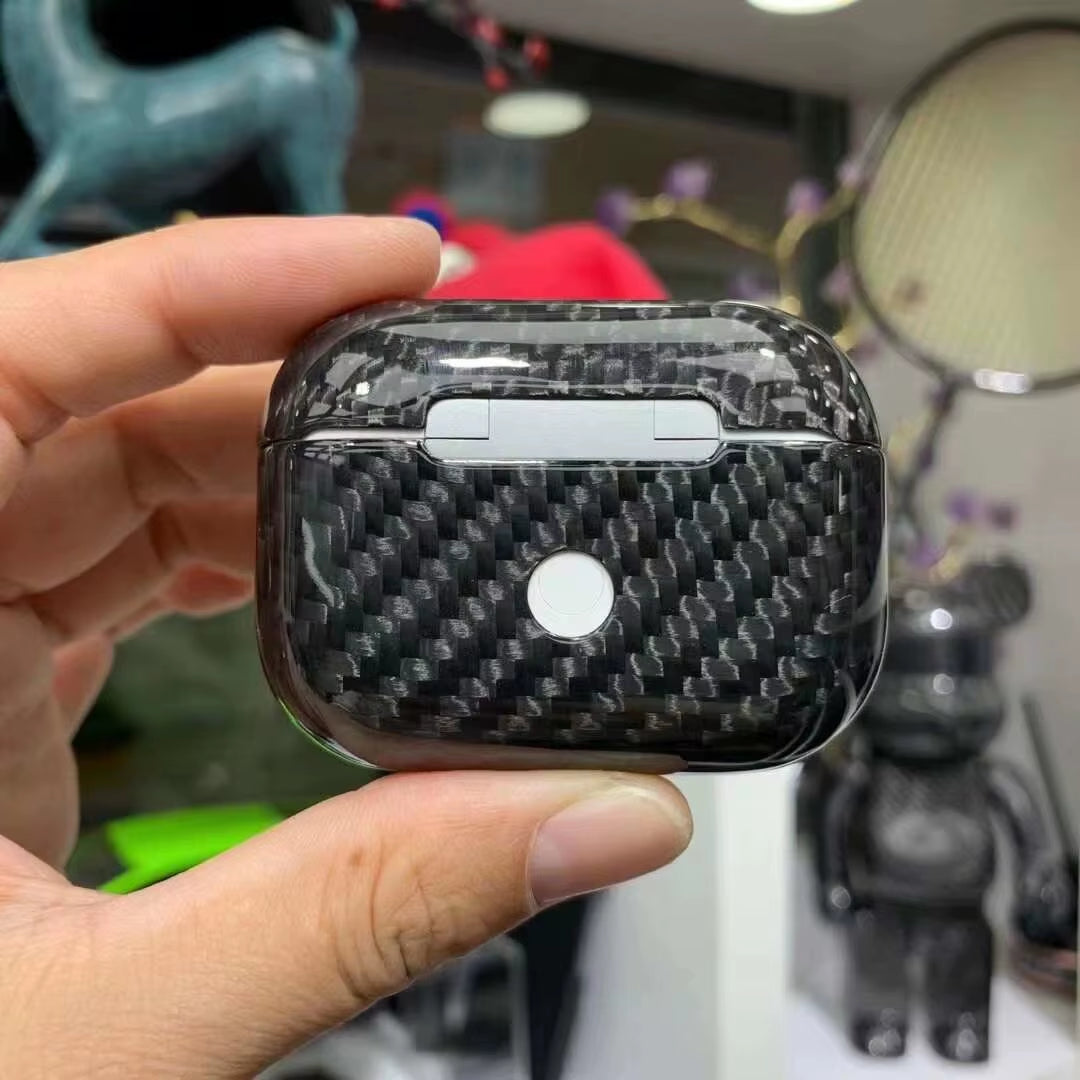 Real Carbon Fiber Earphone Case for Apple Airpods Pro 2(2022)Carbon Fiber Earphone Wireless Bluetooth for Airpods Pro(2021) Case