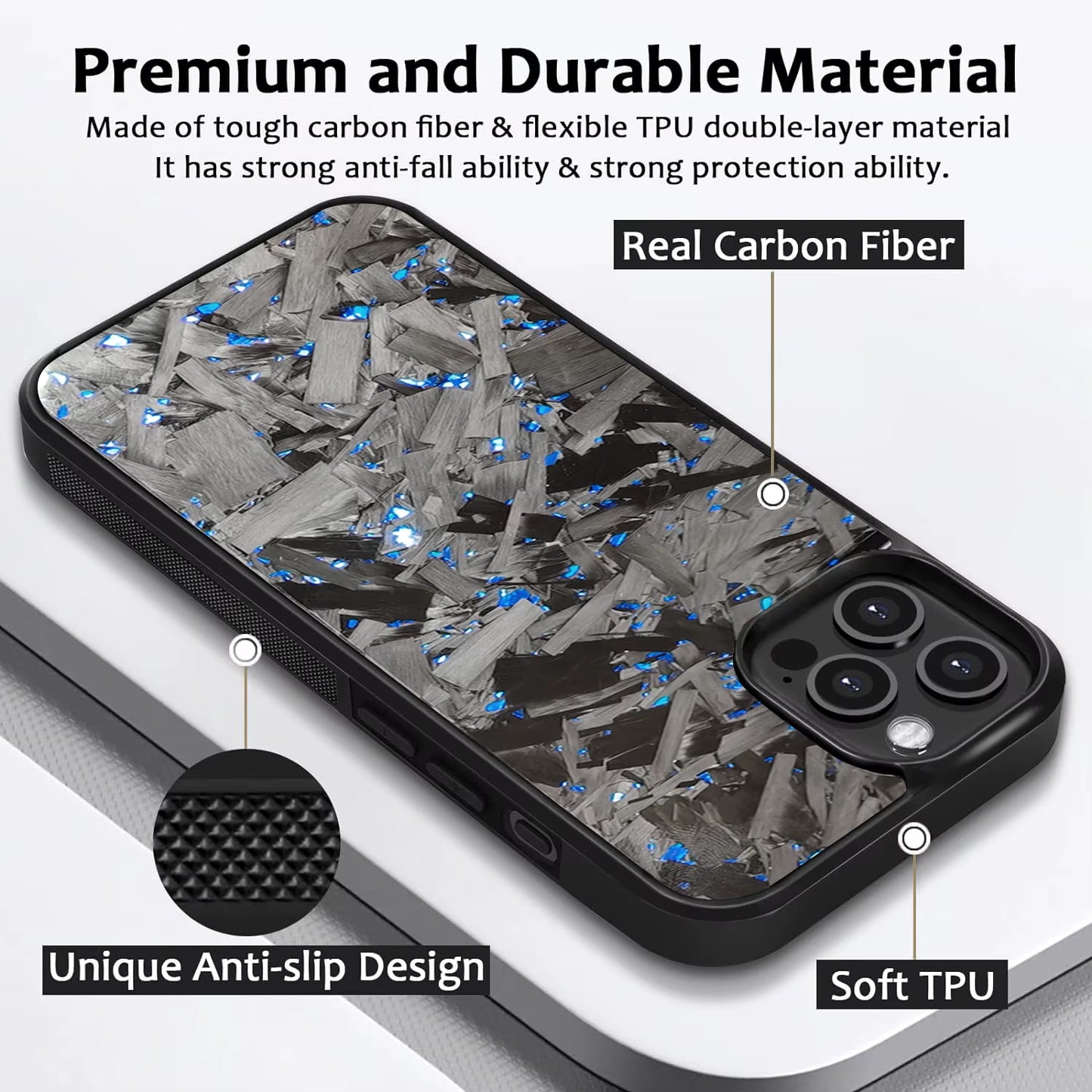 New Cases for Iphone 15 Pro Max Real Forged Carbon Fiber for Iphone 16 13 14 12 11 14Plus 13Pro 11Promax Case Anti-Fall Shell